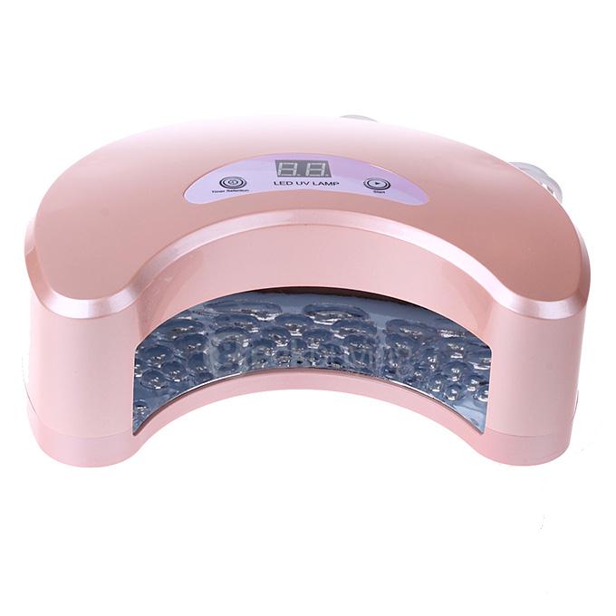 Portable 18W LED UV Light Phototherapy Lamp Mini Quick Nail Gel Dryer - Light Pink