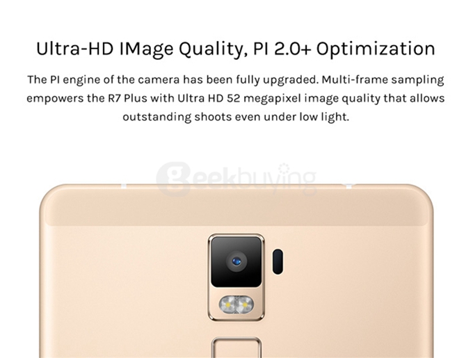 [HK Stock] OPPO R7 Plus 2.5D 6.0inch Android 5.1 3GB 32GB Smartphone 64Bit Qualcomm MSM8939 Octa Core 13.0MP Gorilla 3 VOOC Flash Charge 4100mAh - Golden