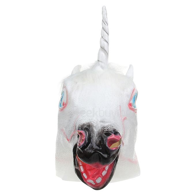 Halloween Costume Prop Funny Horse Head Mask Halloween Mask - Brown