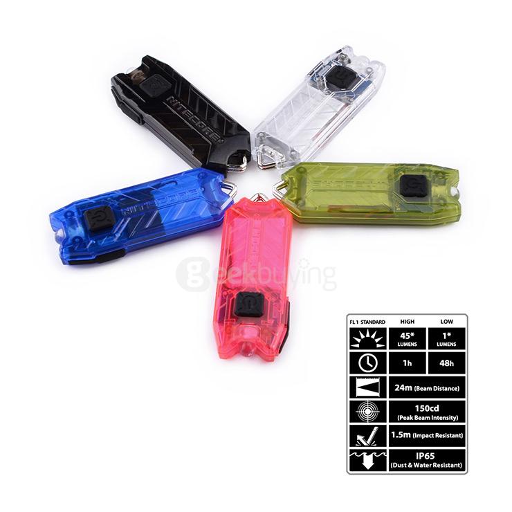 Tube Water Resistant Flashlight Portable Tiny USB Rechargeable Light - White