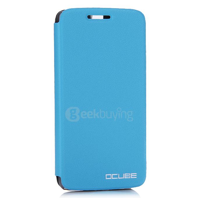 Protective Hard Cover Flip Stand Leather Case for Elephone P8000 Smartphone - Blue