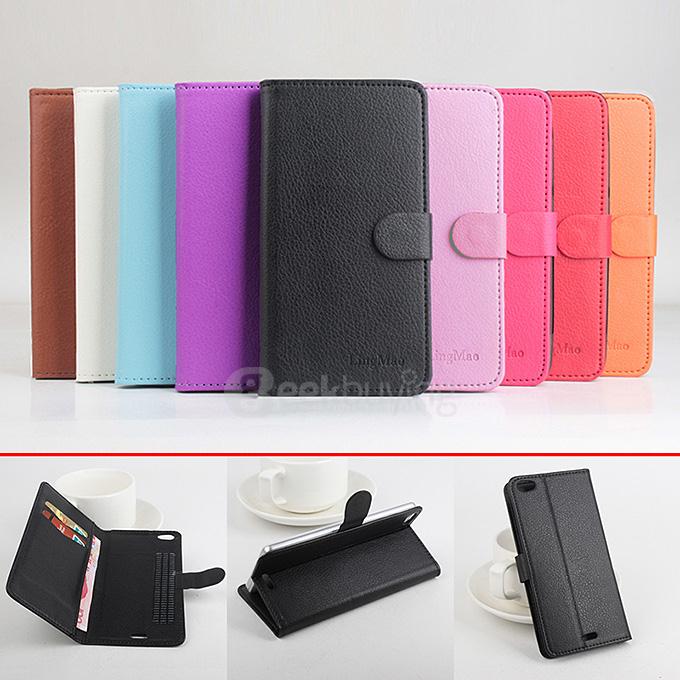 Protective Hard Cover Flip Stand Leather Case for UMI IRON Smartphone - Black