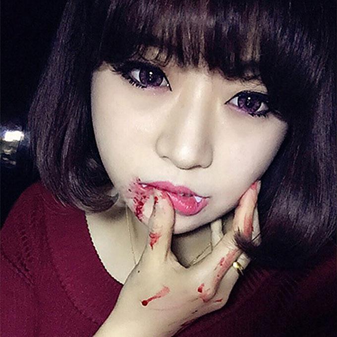 Scary Horror Demon Zombies Vampire Halloween Teeth - White