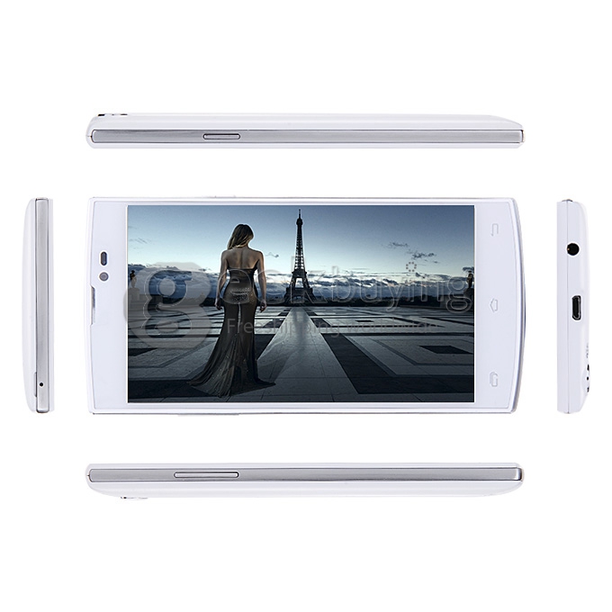 Leagoo Lead 7 5.0Inch Android 4.4 Smartphone MTK6582 Quad Core 1GB/8GB IPS JDI HD Screen 13.0MP 4500mAh Battery - White