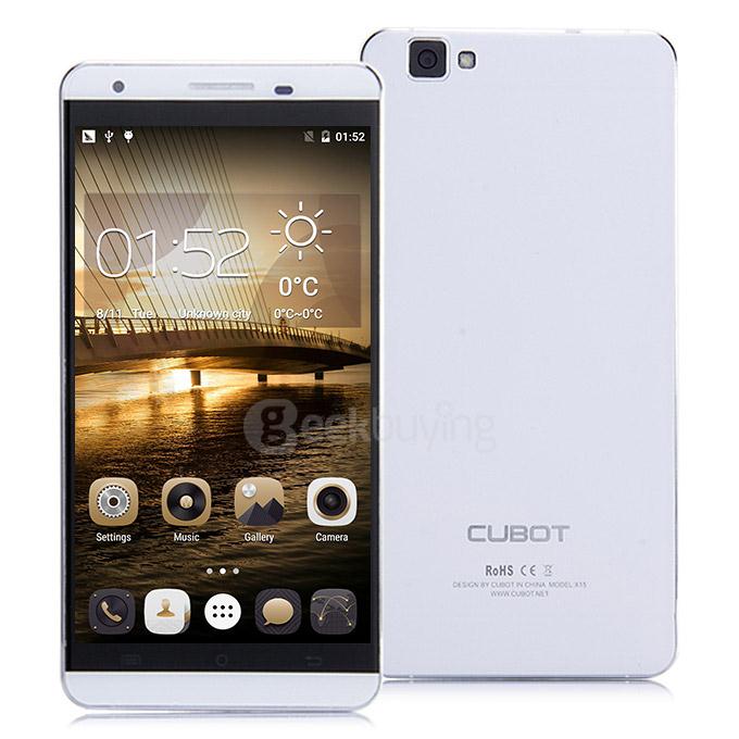 [HK Stock] CUBOT X15 Smartphone 5.5 inch IPS FHD 4G FDD-LTE Android 5.1 2GB 16GB 64bit MTK6735M Quad Core 16.0MP - White