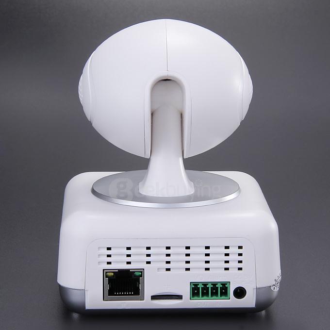PT100C Intelligent Network Pan & Tilt WiFi Wireless Camera Smart Two-way Chatting 720P HD Webcam(US Plug) - White