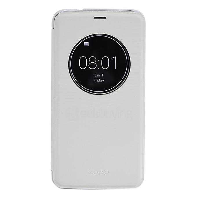 Original Protective PU Leather Hard Flip Cover Shell for ZOPO Speed 7 Plus - White