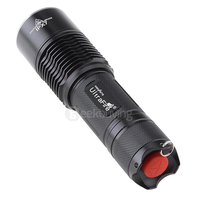 UltraFire LZZ-F13 IPX7 Waterproof Cree XM-L U2 700lm 5-Mode Cool White Flashlight - Black