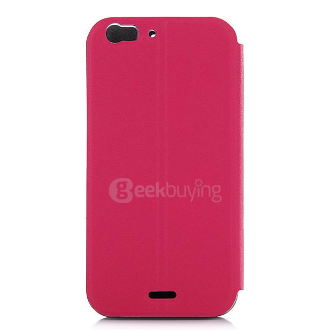 Protective Hard Cover Flip Stand Leather Case for UMI IRON Smartphone - Rose
