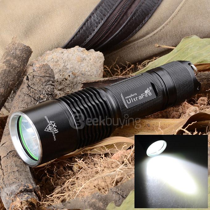 UltraFire LZZ-F13 IPX7 Waterproof Cree XM-L U2 700lm 5-Mode Cool White Flashlight - Black