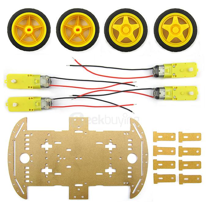 4WD Bluetooth Controlled Smart Robot Car Kits W/ Installation Tutorial