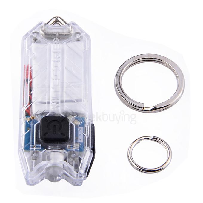 Tube Water Resistant Flashlight Portable Tiny USB Rechargeable Light - White