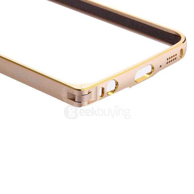 Lovemei Lightweight Aluminum Metal Bumper Protective Frame for Samsung Galaxy S6 - Gold
