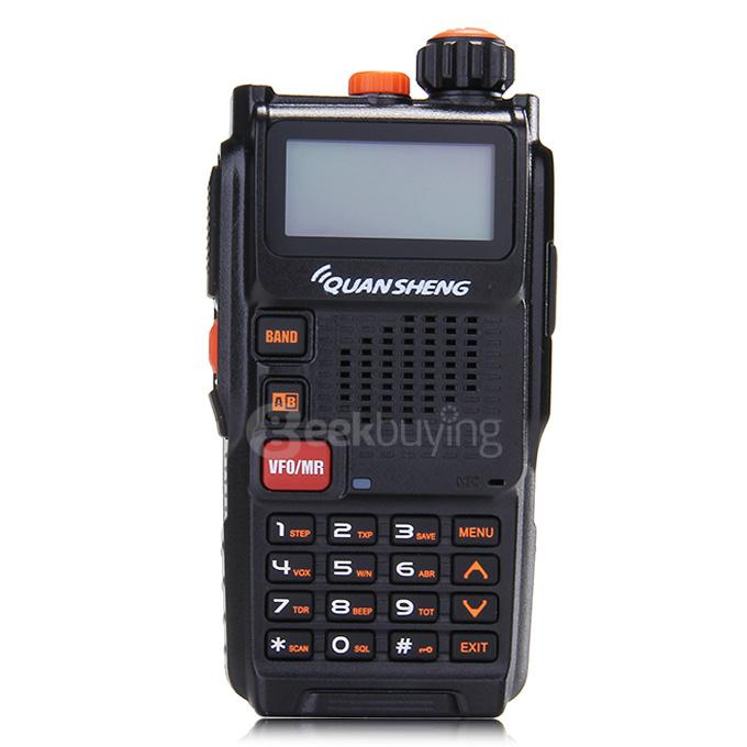 TGK4AT(UV) Portable Dual Band Walkie Talkie 5W 128CH Memory Channels 108MHz FM Two-way Radio - Black