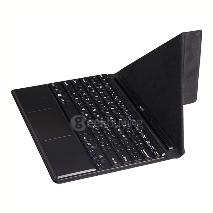 CHUWI Vi10 10.6 inch Removable Magnetic Docking Touchpad Keyboard with Leather Case - Black
