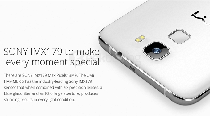 [Spain Stock]UMI HAMMER S 5.5inch HD 4G FDD-LTE Android 5.1 2GB 16GB Smartphone 64bit MTK6735M Quad Core TOUCH ID Smart Wake - White