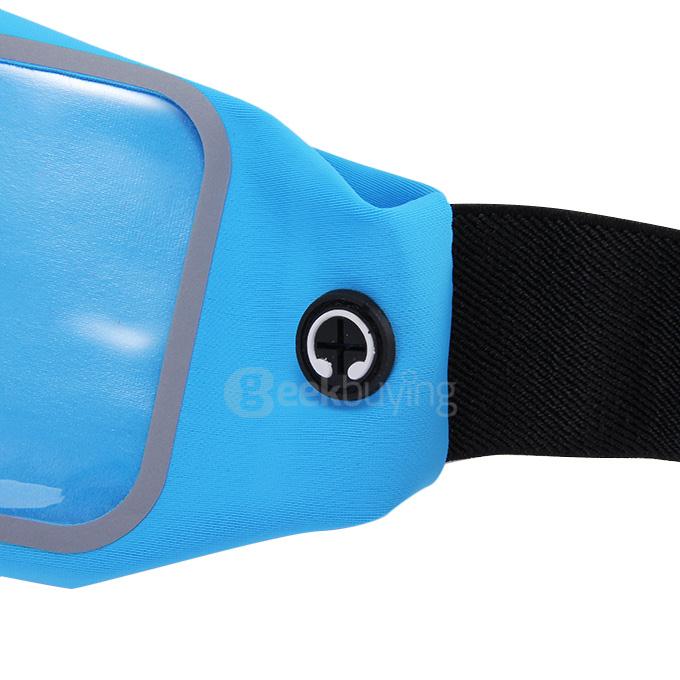 [Wholesale] 50pcs 4.7 Touch Screen Running Belt Waist Pack Waterproof Flip Belt Money Waist Pouch For iPhone 6 iPhone 6s - Blue