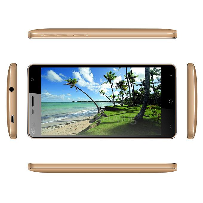 LEAGOO ELITE 4 Android 5.1 1GB RAM 16GB ROM 5.0inch 4G LTE Smartphone 64bit MT6735M Quad Core Breath Light - Gold