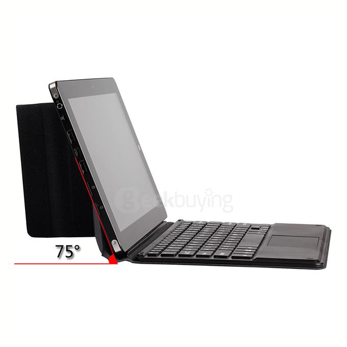 CHUWI Vi10 10.6 inch Removable Magnetic Docking Touchpad Keyboard with Leather Case - Black