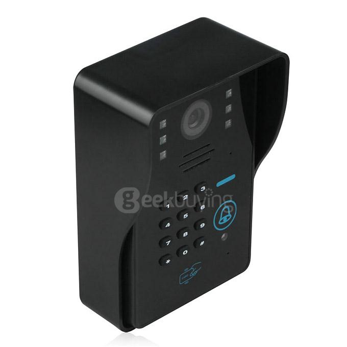 ENNIO SYWIFI002IDS WIFI Wireless Video Door Phone System with Card Unlock Function & Remote Wireless Control(US Plug) - Black