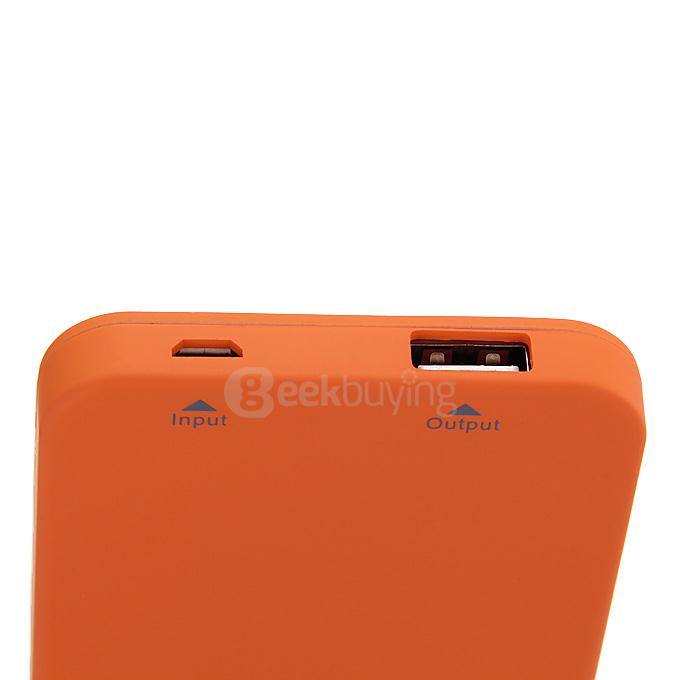5000mAh Solar Power Bank Li-Polymer Battery Mobile Charger for iPhone 6 / 6 Plus iPhone 6s Samsung - Orange