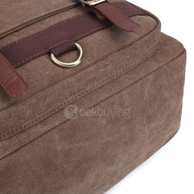 Kaukko FS261 Multi-pockets Computer Bag Personalized Canvas Bag Men Backpack - Khaki