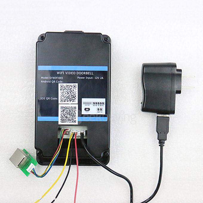 SYWIFI002 WiFi Wireless Video Door Phone Intercom IR Night Vision Home Security System Visual Door Ring(US Plug) - Black