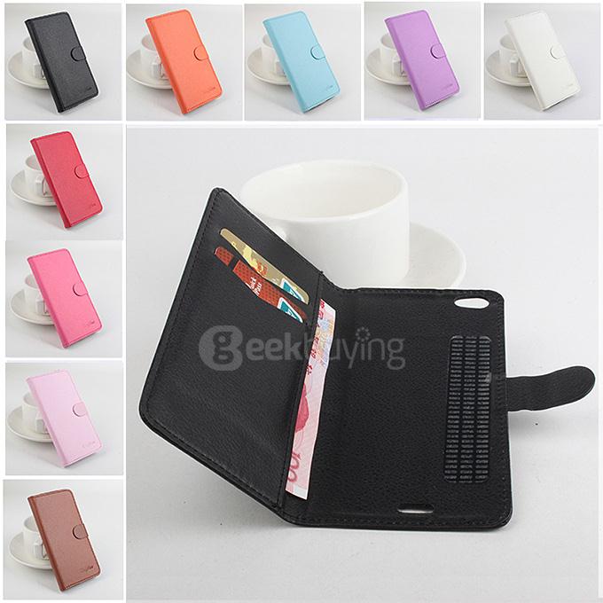 Protective Hard Cover Flip Stand Leather Case for UMI IRON Smartphone - Blue
