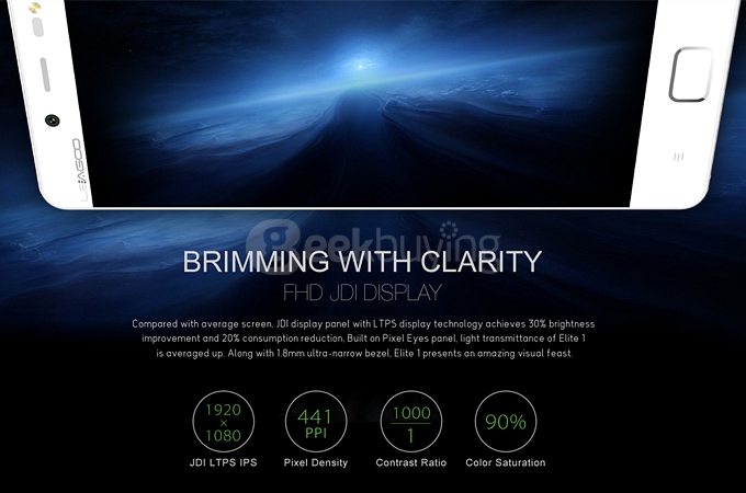 [HK Stock] Leagoo Elite 1 4G LTE 5.0inch FHD Android 5.1 3GB 32GB Smartphone 64bit MT6753 Octa Core 16MP Touch ID Gorilla 3 -Black