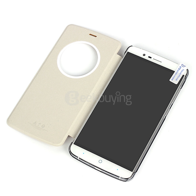 Protective PU Leather Hard Flip Cover Shell for Elephone P8000 Smartphone - Gray