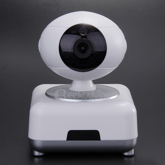 PT100C Intelligent Network Pan & Tilt WiFi Wireless Camera Smart Two-way Chatting 720P HD Webcam(US Plug) - White