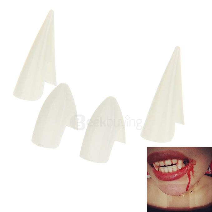 Scary Horror Demon Zombies Vampire Halloween Teeth - White