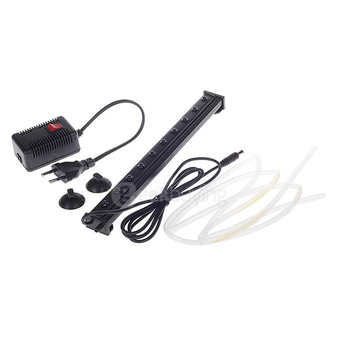Deebow Dee-250 1W 10-LED RGB LED Light Bubbling light Strip Airstone AC220~240V - Black