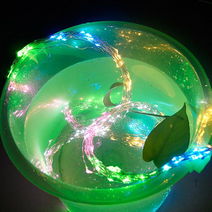 4M 40LED Lights Strips Battery Cartridge Copper String Lights - Rainbow