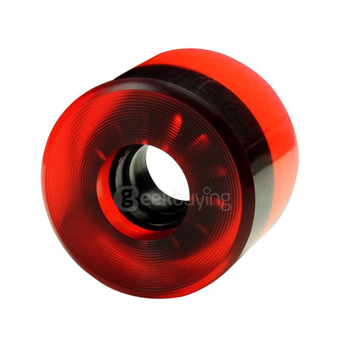 EC-W6045 95A High Strength PU Longboard Skateboard Wheels 60mm*45mm - Red + Transparent (4 PCS)