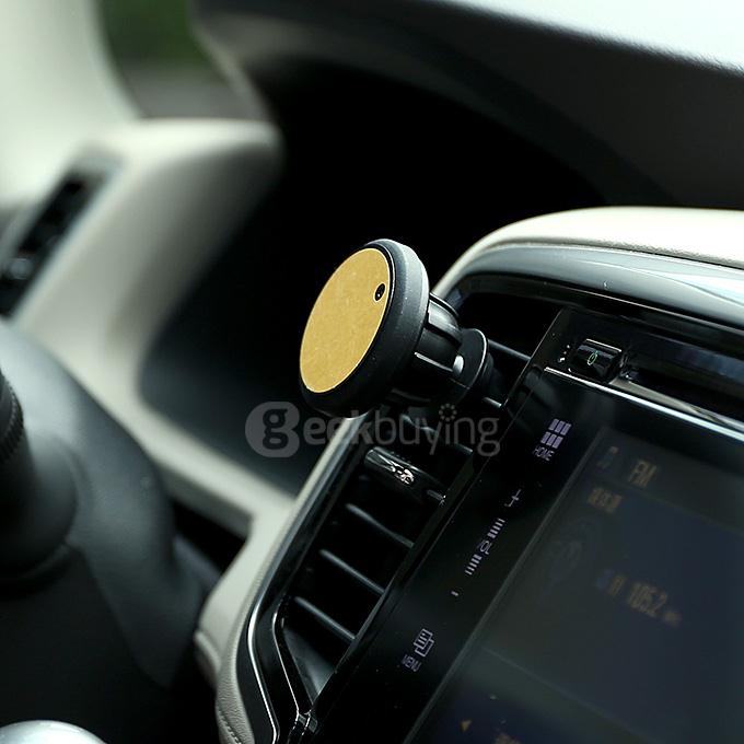 360 Degrees Rotation Universal Car Air Vent Magnetic Mount Holder for Mobile Phone - Black