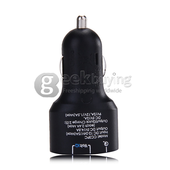 [Spain Stock]Tronsmart Quick Charge 2.0 42W 3 Ports USB Car Charger for Samsung Galaxy S6 S6 Edge Note 4 Note Edge/ Google Nexus 6/ Sony Xperia Z4 Z3/ HTC One M9 One M8/ Asus Zenfone 2