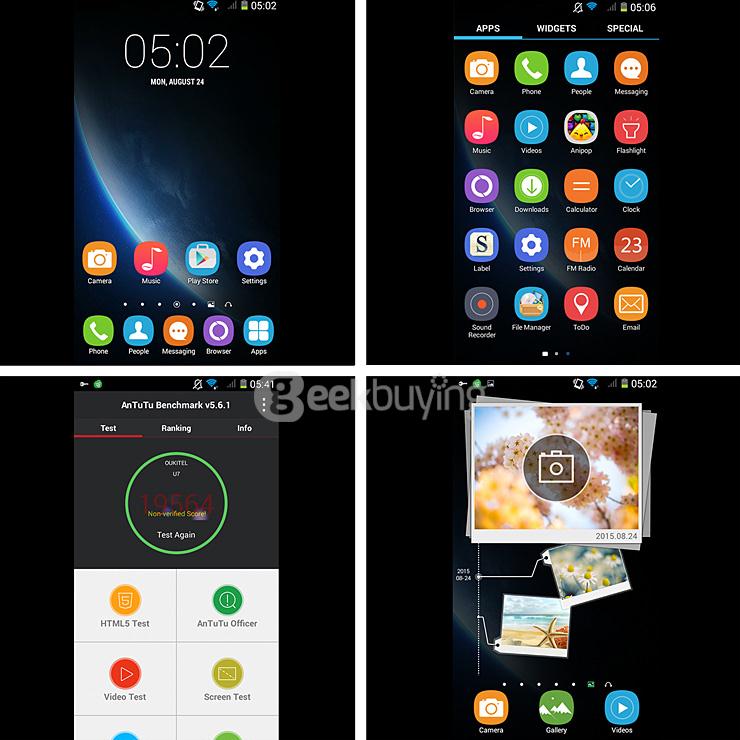 Oukitel U7 5.5inch Android 4.4 1GB RAM 8GB ROM Smartphone MTK6582 Quad Core 1.3GHz 3G IPS QHD Smart Wake - Gray