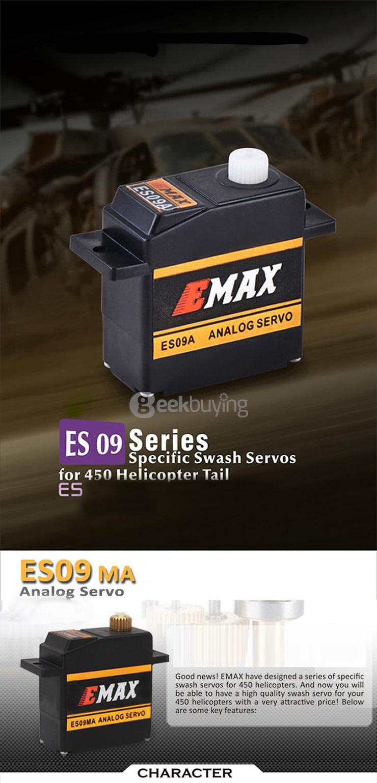 EMAX ES09MA Analog Swash Servo With Metal Gear For 450 Helicopter