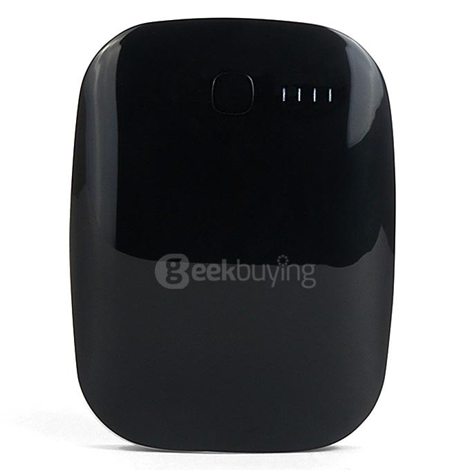 Hoox C02 Magic Stone Series 6000mAh Polymer Power Bank Dual USB Quick Charge Energy Saving - Black