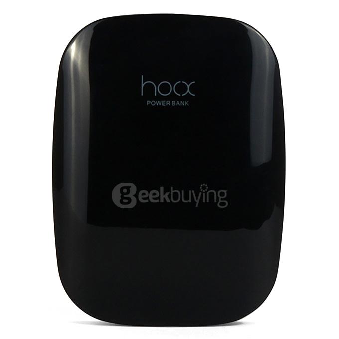 Hoox C02 Magic Stone Series 6000mAh Polymer Power Bank Dual USB Quick Charge Energy Saving - Black