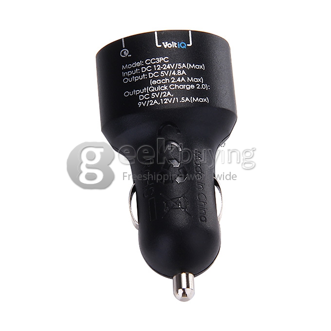 [Spain Stock]Tronsmart Quick Charge 2.0 42W 3 Ports USB Car Charger for Samsung Galaxy S6 S6 Edge Note 4 Note Edge/ Google Nexus 6/ Sony Xperia Z4 Z3/ HTC One M9 One M8/ Asus Zenfone 2