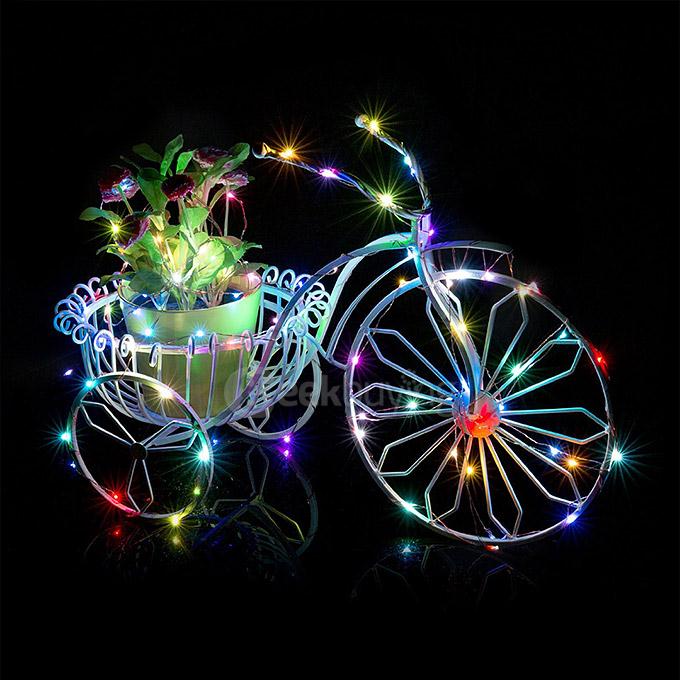 4M 40LED Lights Strips Battery Cartridge Copper String Lights - Rainbow