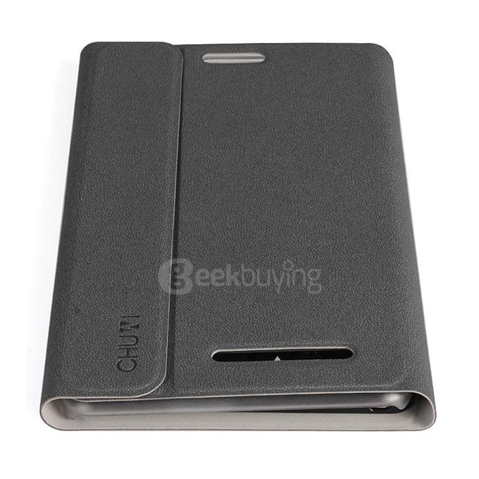 Removable Bluetooth Keyboard with PU Leather Cover Case for 8 Inch CHUWI VI8 Super Tablet PC - Gray