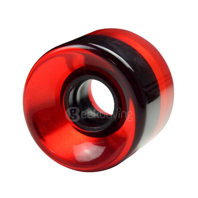 EC-W6045 95A High Strength PU Longboard Skateboard Wheels 60mm*45mm - Red + Transparent (4 PCS)