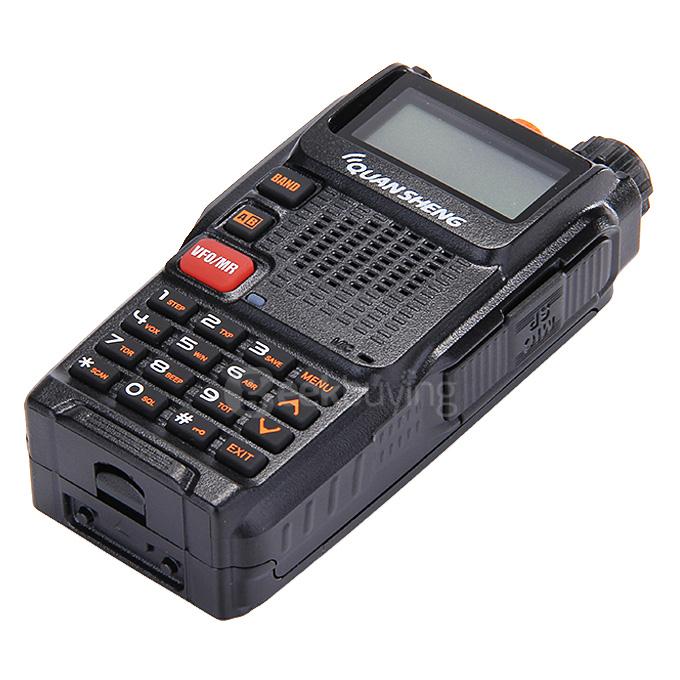 TGK4AT(UV) Portable Dual Band Walkie Talkie 5W 128CH Memory Channels 108MHz FM Two-way Radio - Black