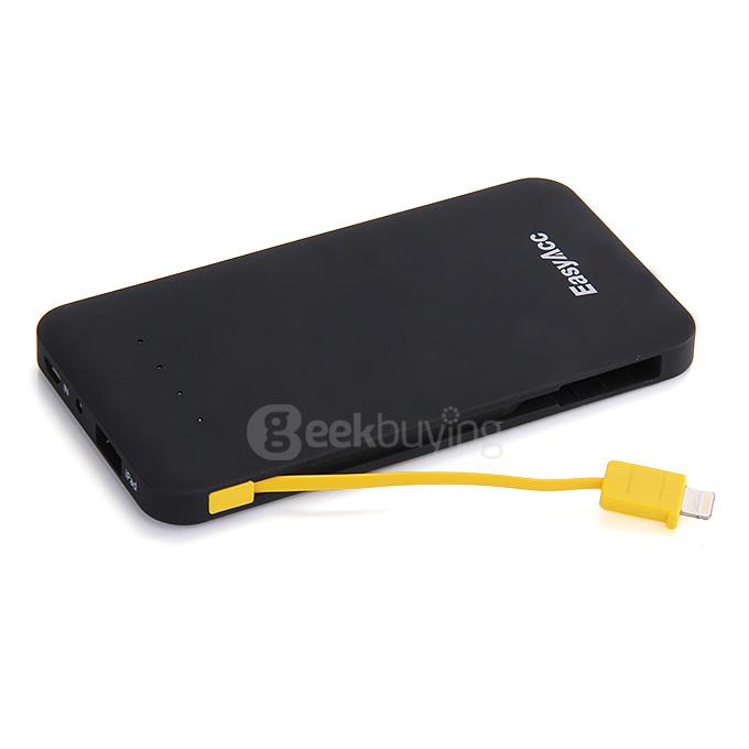 EasyAcc Cable 5000mAh External Battery Charger Portable Power Bank with Built-in Micro USB Cable