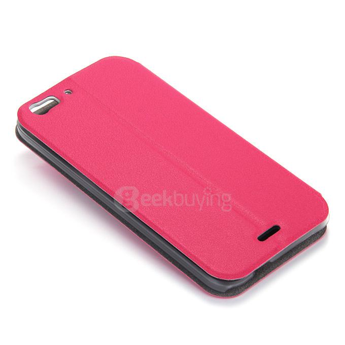 Protective Hard Cover Flip Stand Leather Case for UMI IRON Smartphone - Rose