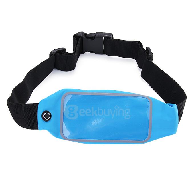 [Wholesale] 50pcs 4.7 Touch Screen Running Belt Waist Pack Waterproof Flip Belt Money Waist Pouch For iPhone 6 iPhone 6s - Blue
