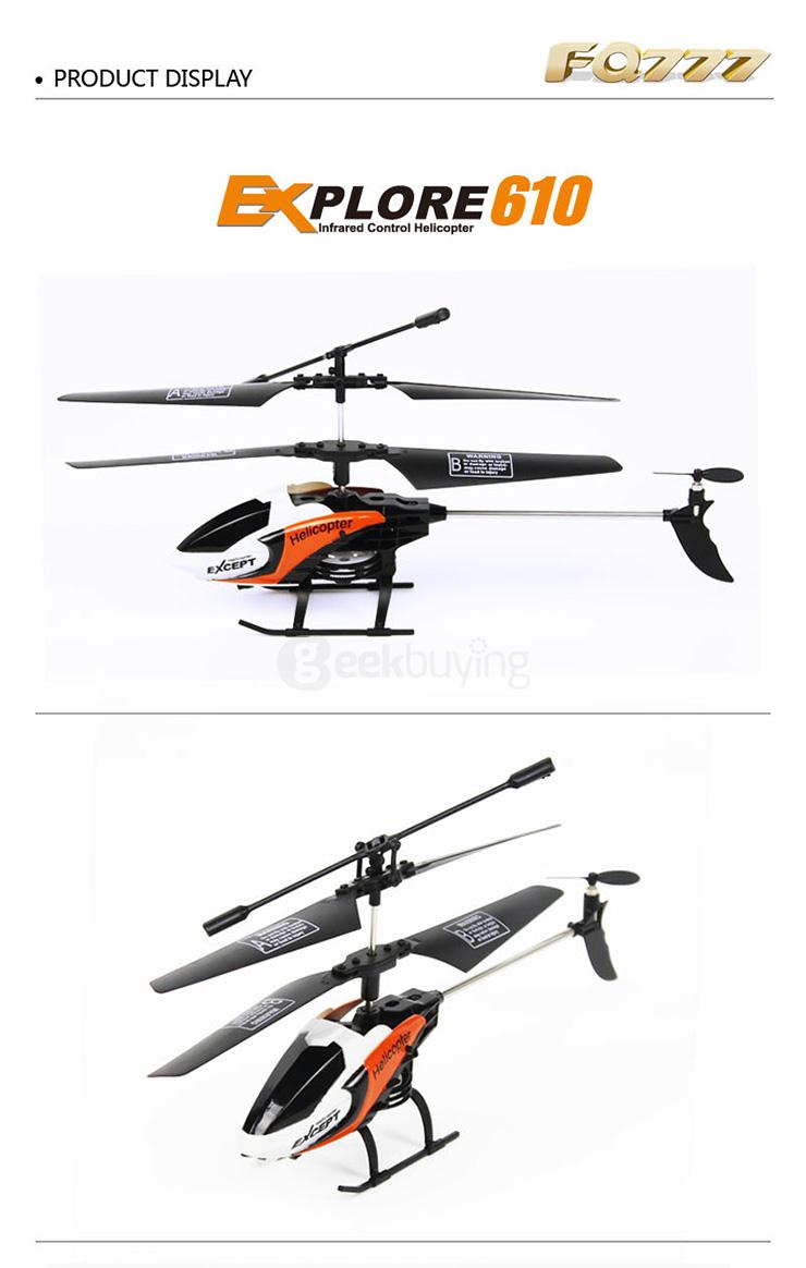 FQ777-610 AIR FUN 3.5CH Infrared Control Helicopter RC Copter With Gyro RTF - Black + Red